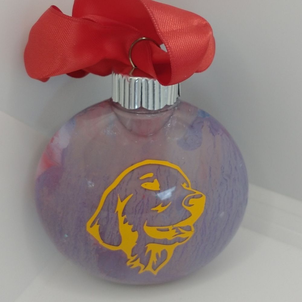 Handcrafted Golden Retriever Dog Christmas Ornament Dog Holiday Tree Decor 3"